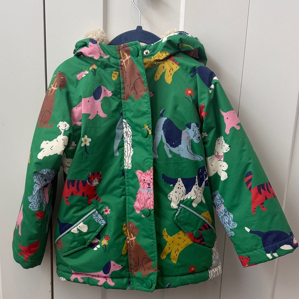 Mini Boden 2-3Y Sherpa Lined Anorak